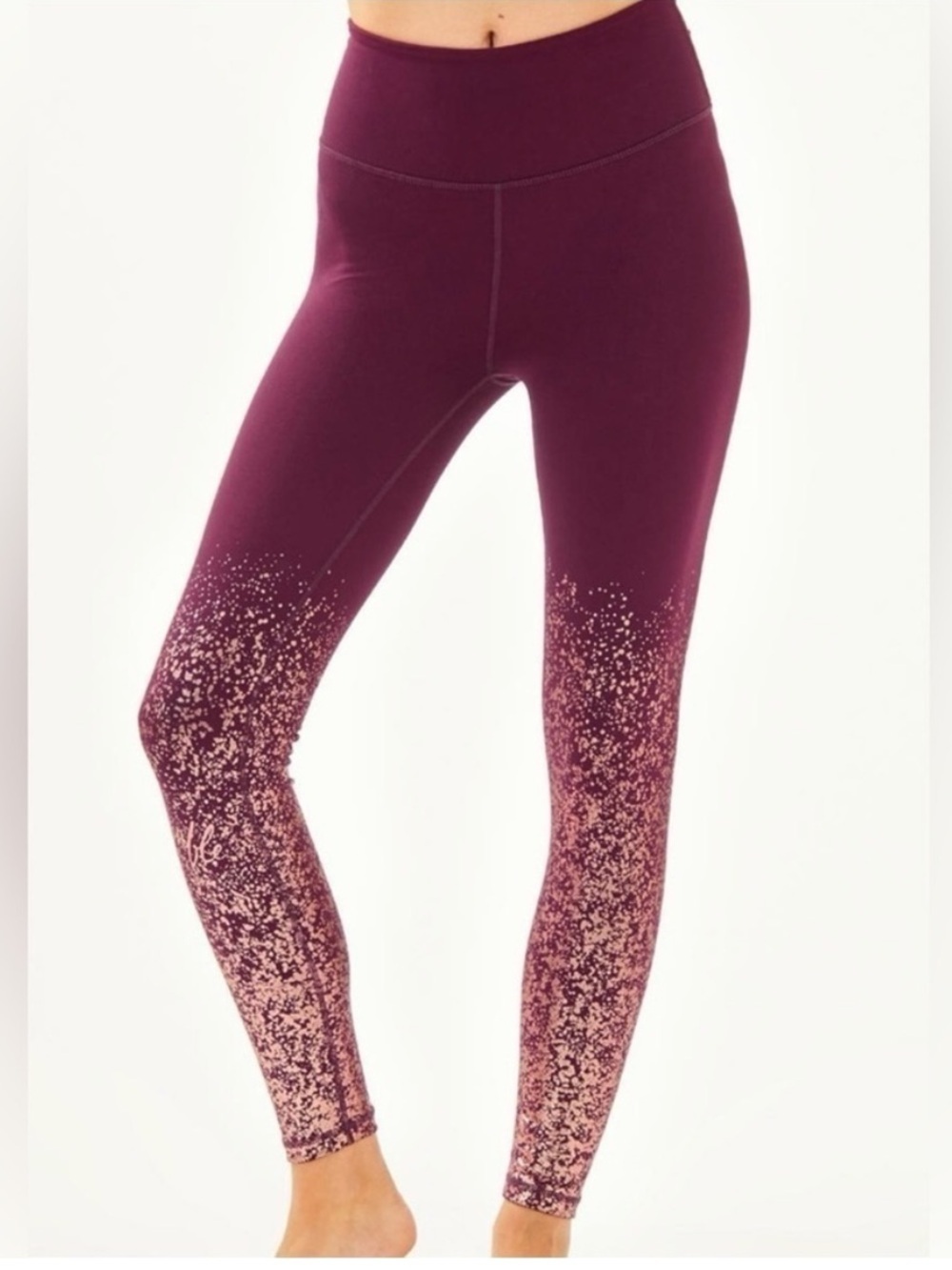 Lilly Pulitzer Luxletic Weekender High Rise Legging Cabernet Berry Size Large